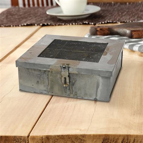 6x 4 metal box with hinged lids|galvanized storage box with lid.